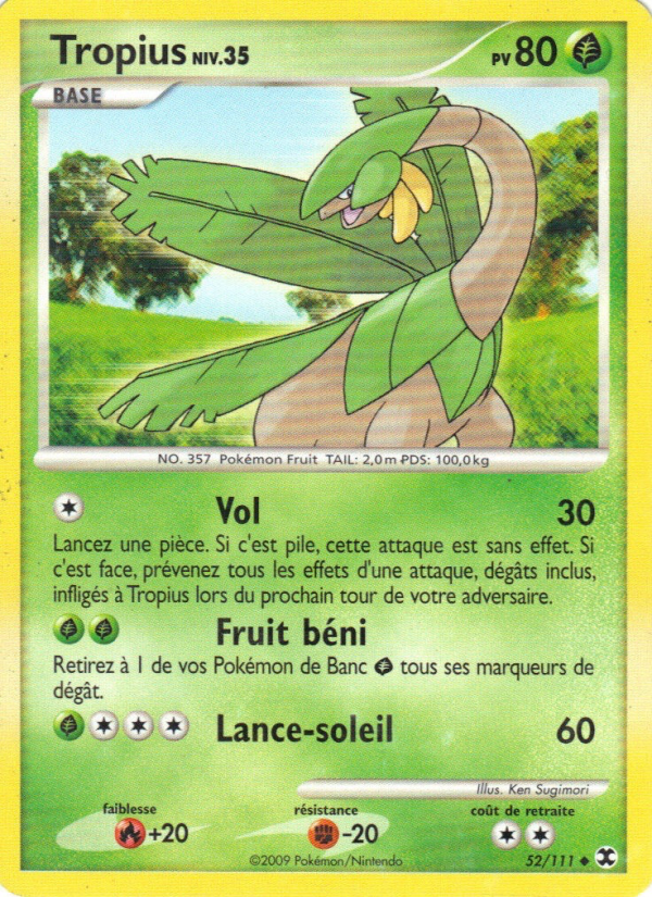 Tropius Niv. 35 52 — Rivaux Émergeants (French Pokémon TCG card)
