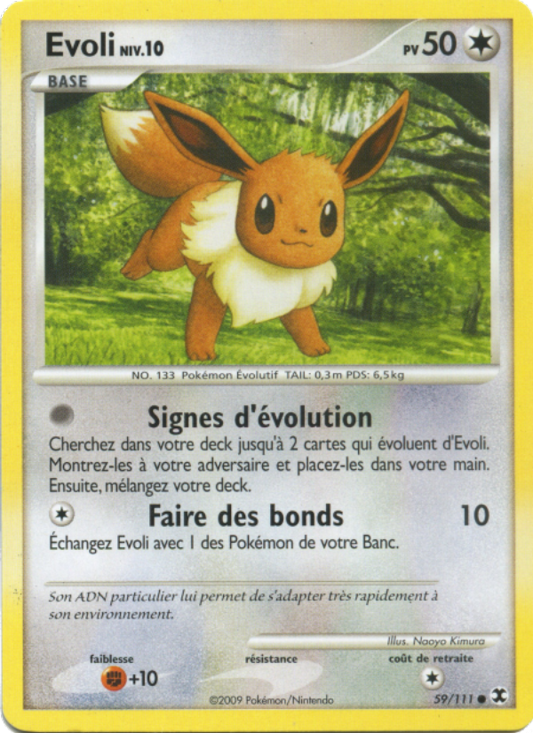 Evoli Niv. 10 59 — Rivaux Émergeants (French Pokémon TCG card)