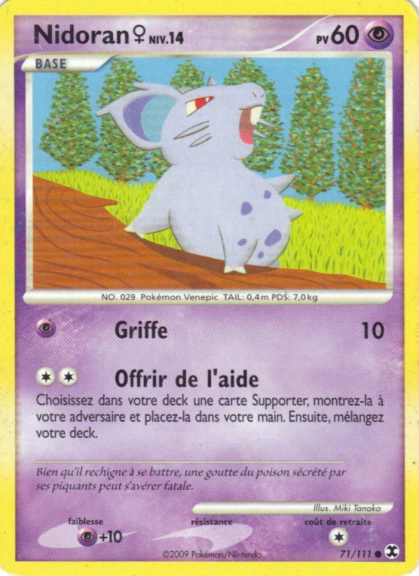 Nidoran♀ Niv. 14 71 — Rivaux Émergeants (French Pokémon TCG card)