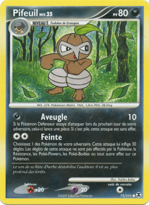 Pifeuil Niv. 25 75 — Rivaux Émergeants (French Pokémon TCG card)
