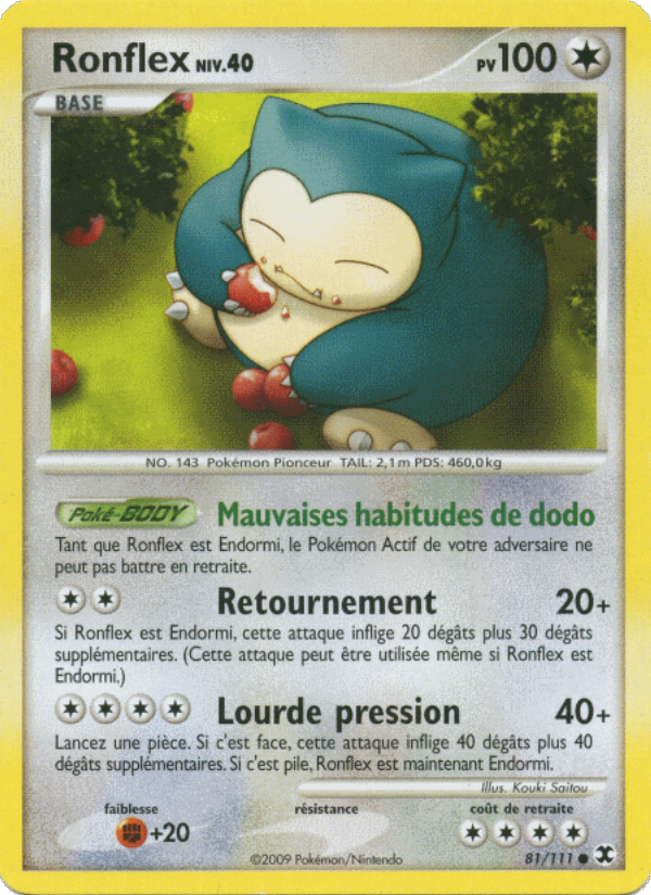 Ronflex Niv. 40 81 — Rivaux Émergeants (French Pokémon TCG card)