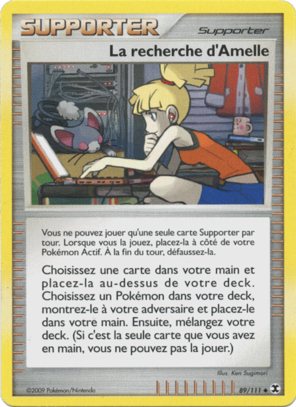 La recherche d'Amelle 89 — Rivaux Émergeants (French Pokémon TCG card)