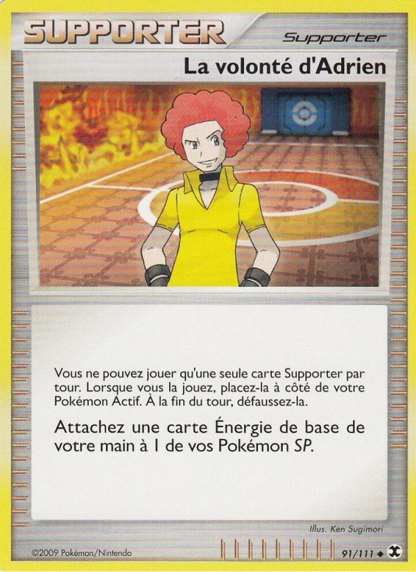 La volonté d'Adrien 91 — Rivaux Émergeants (French Pokémon TCG card)