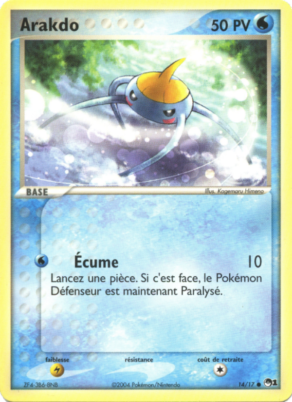 Arakdo 14 — POP Série 1 (French Pokémon TCG card)