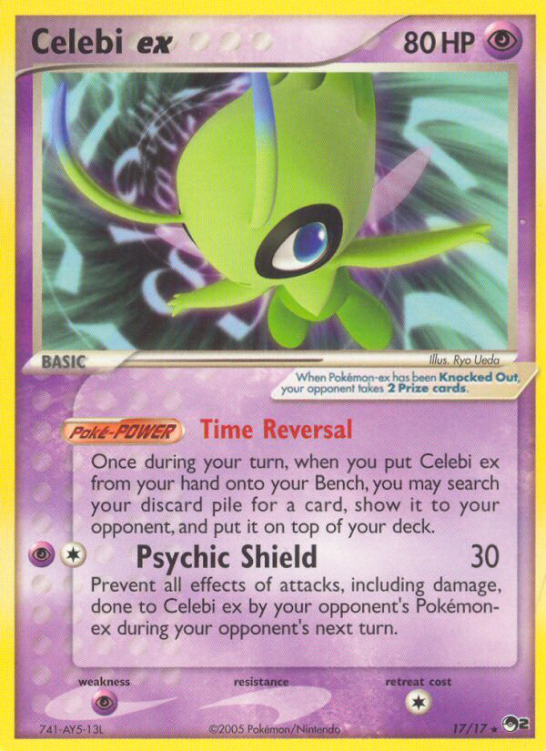 Celebi ex 17 — POP Série 2 (French Pokémon TCG card)