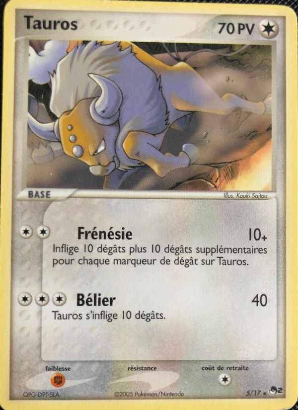 Tauros 5 — POP Série 2 (French Pokémon TCG card)