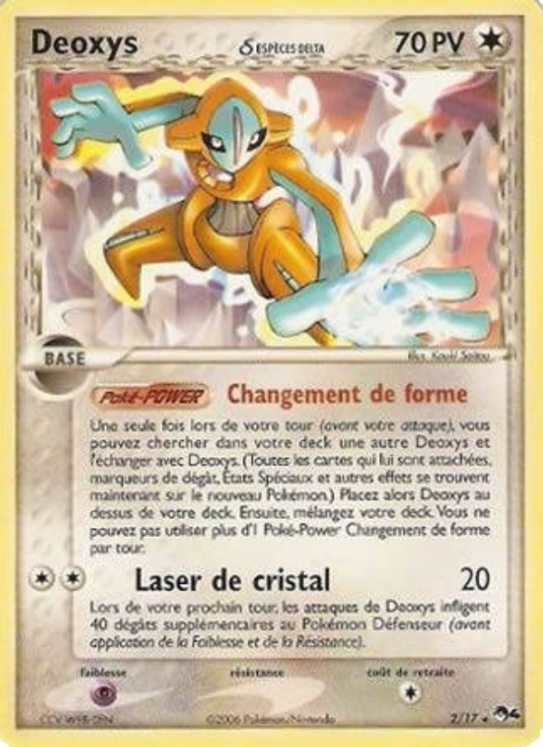 Deoxys δ 2 — POP Série 4 (French Pokémon TCG card)
