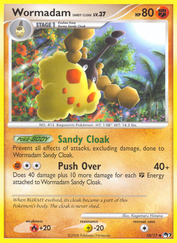 Wormadam Sandy Cloak 10 — POP Série 7 (French Pokémon TCG card)
