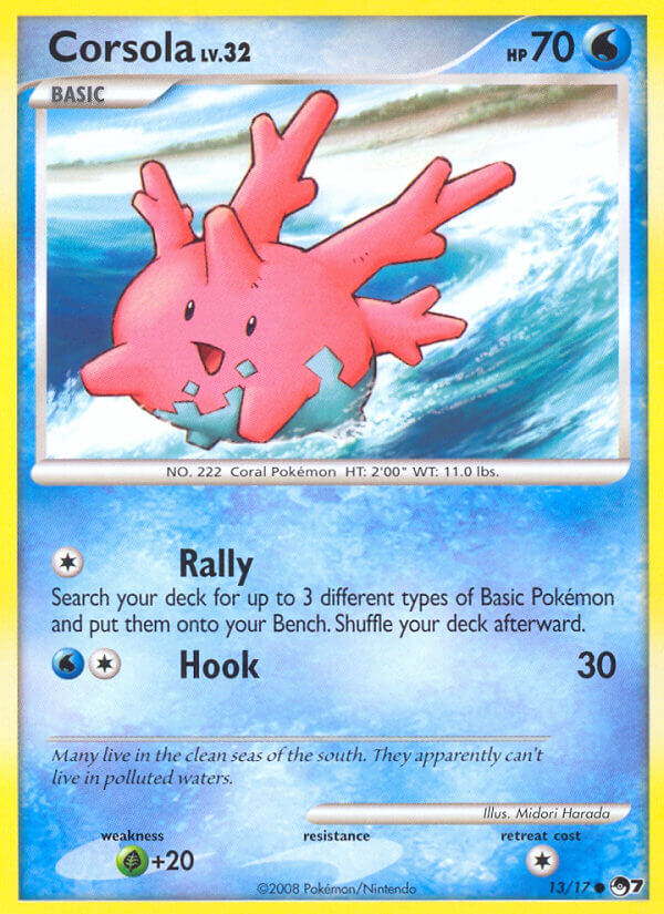 Corsola 13 — POP Série 7 (French Pokémon TCG card)
