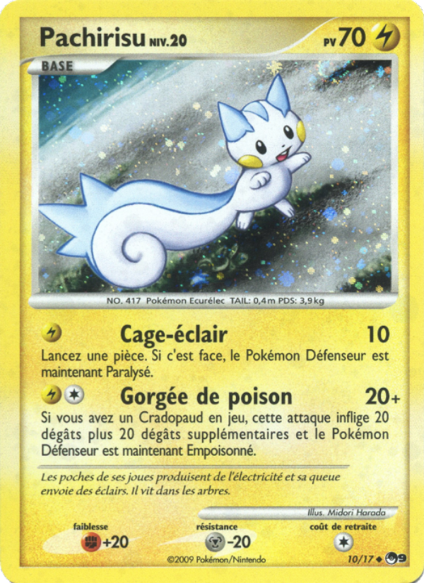 Pachirisu 10 — POP Série 9 (French Pokémon TCG card)