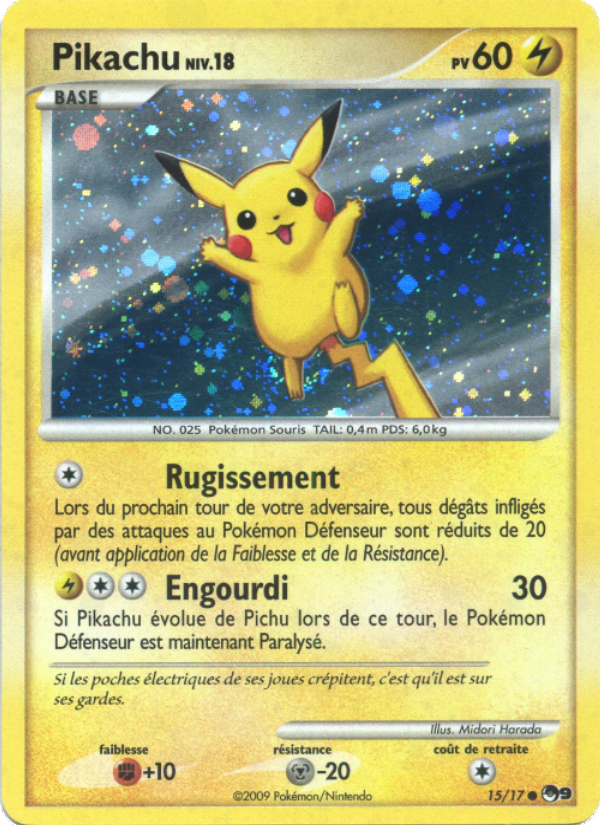 Pikachu 15 — POP Série 9 (French Pokémon TCG card)