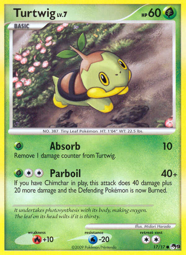 Tortipouss 17 — POP Série 9 (French Pokémon TCG card)