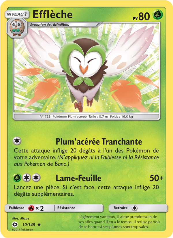 Efflèche 10 — Soleil et Lune (French Pokémon TCG card)