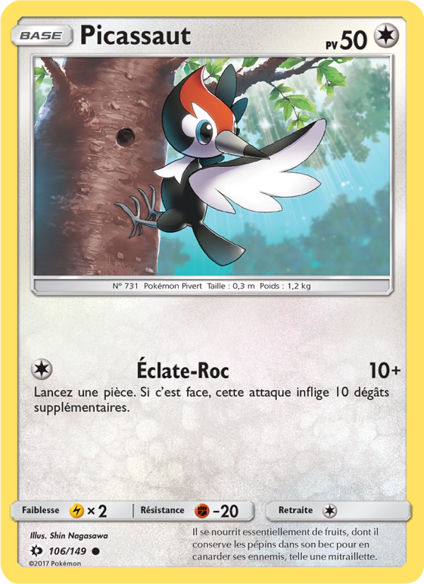 Picassaut 106 — Soleil et Lune (French Pokémon TCG card)