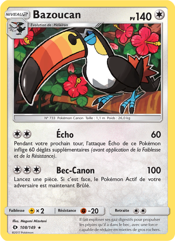 Bazoucan 108 — Soleil et Lune (French Pokémon TCG card)