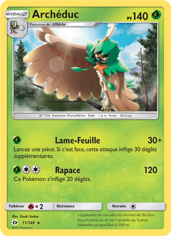 Archéduc 11 — Soleil et Lune (French Pokémon TCG card)