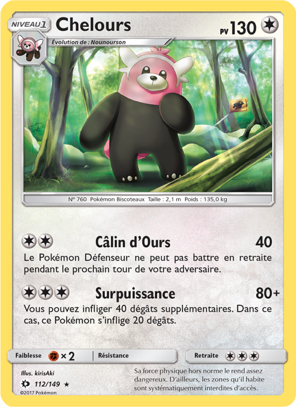Chelours 112 — Soleil et Lune (French Pokémon TCG card)