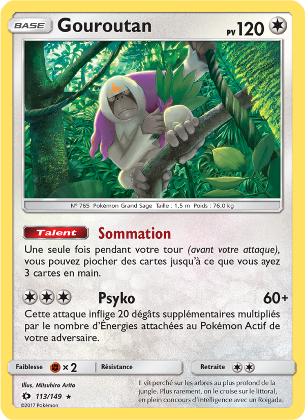 Gouroutan 113 — Soleil et Lune (French Pokémon TCG card)