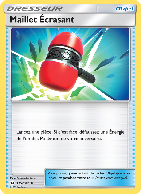 Maillet Écrasant 115 — Soleil et Lune (French Pokémon TCG card)