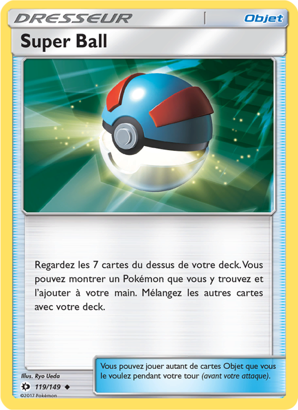 Super Ball 119 — Soleil et Lune (French Pokémon TCG card)