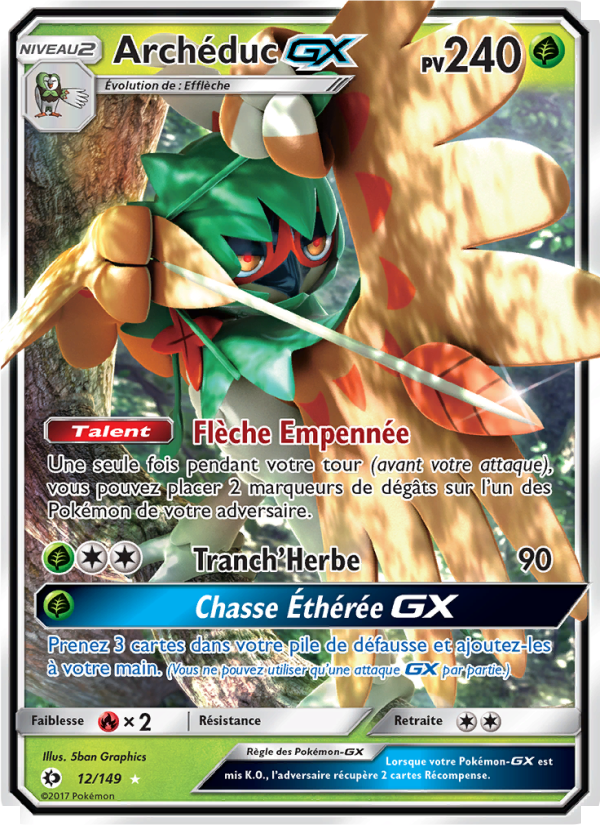 Archéduc GX 12 — Soleil et Lune (French Pokémon TCG card)