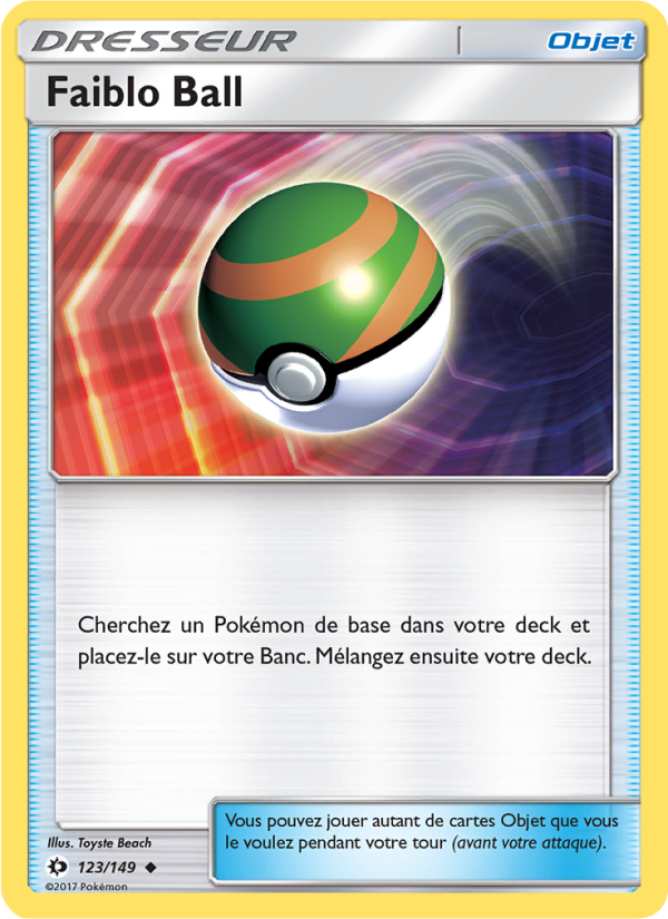 Faiblo Ball 123 — Soleil et Lune (French Pokémon TCG card)