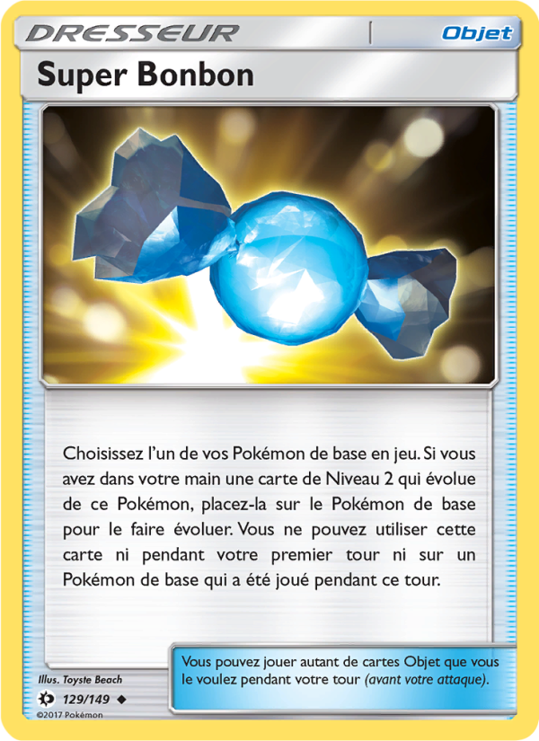 Super Bonbon 129 — Soleil et Lune (French Pokémon TCG card)
