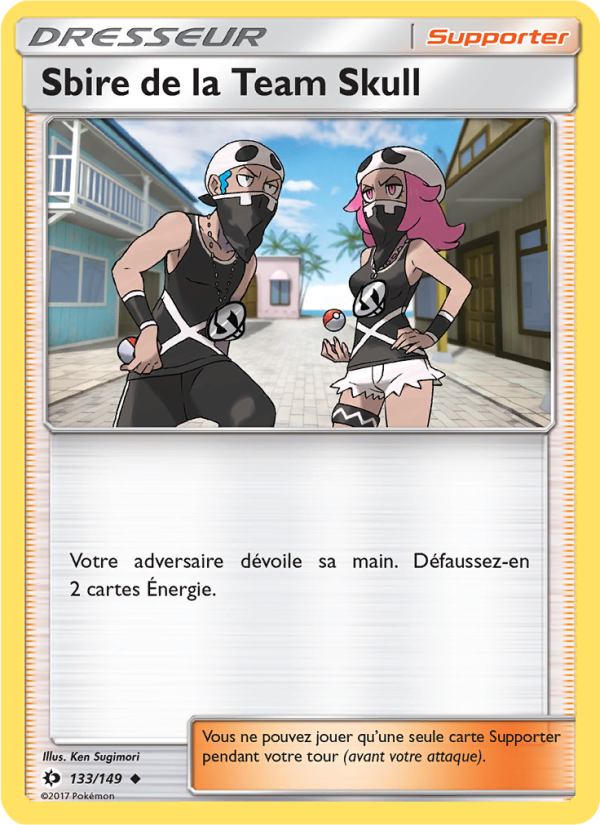 Sbire de la Team Skull 133 — Soleil et Lune (French Pokémon TCG card)