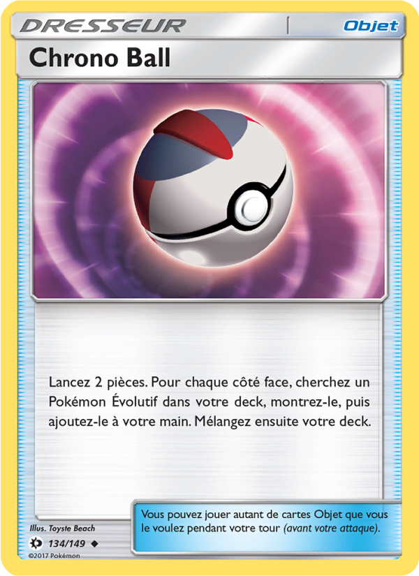 Chrono Ball 134 — Soleil et Lune (French Pokémon TCG card)