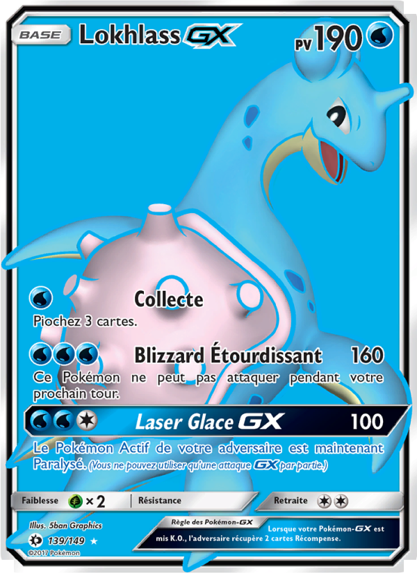Lokhlass GX 139 — Soleil et Lune (French Pokémon TCG card)
