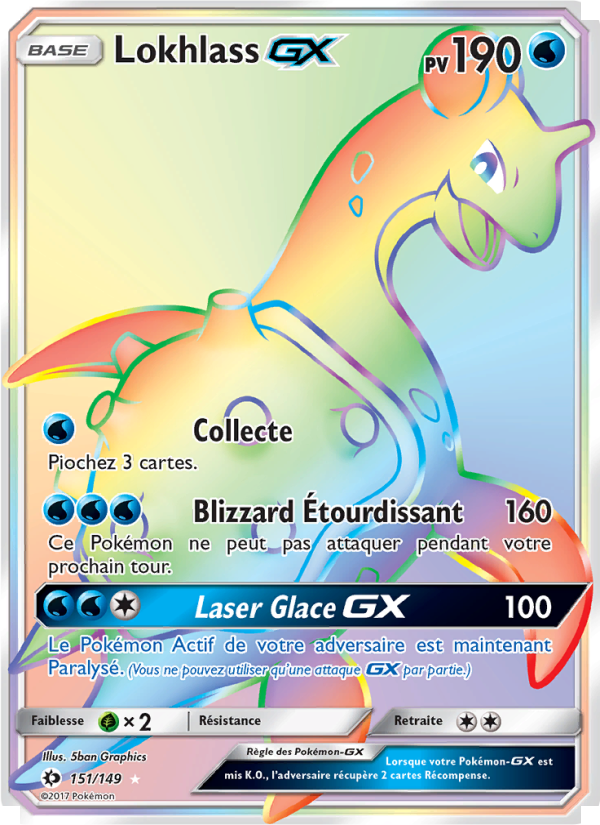 Lokhlass GX 151 — Soleil et Lune (French Pokémon TCG card)