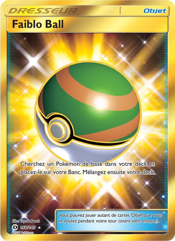 Faiblo Ball 158 — Soleil et Lune (French Pokémon TCG card)