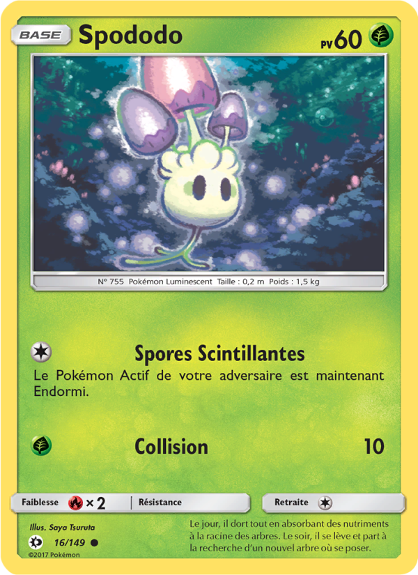 Spododo 16 — Soleil et Lune (French Pokémon TCG card)