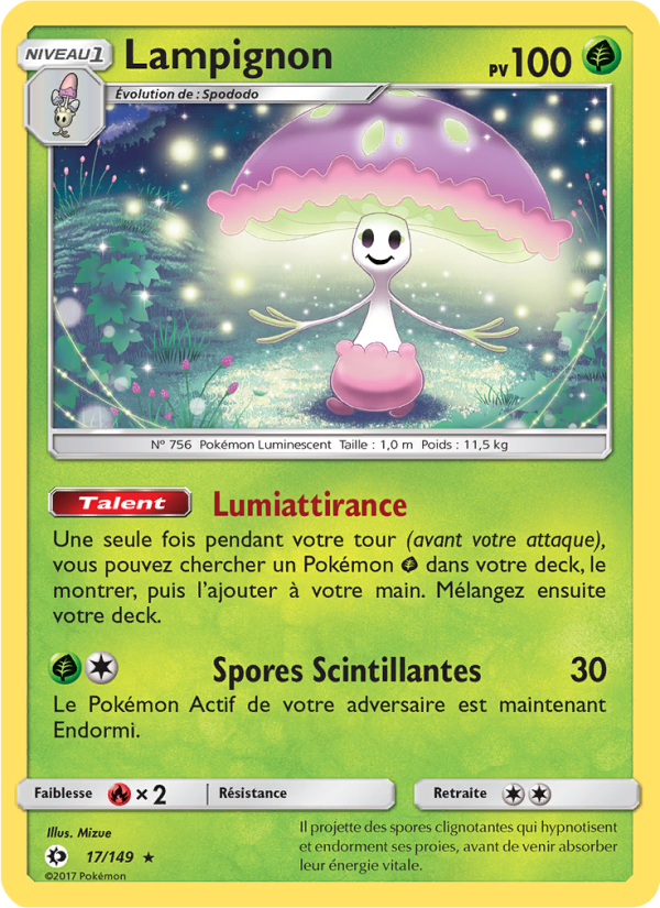 Lampignon 17 — Soleil et Lune (French Pokémon TCG card)
