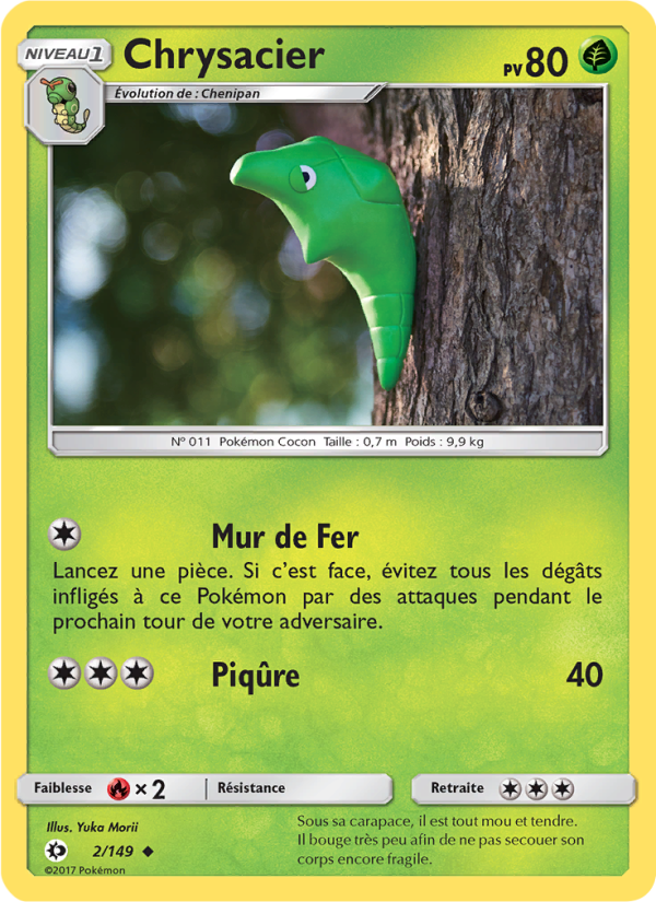 Chrysacier 2 — Soleil et Lune (French Pokémon TCG card)