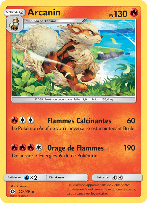 Arcanin 22 — Soleil et Lune (French Pokémon TCG card)