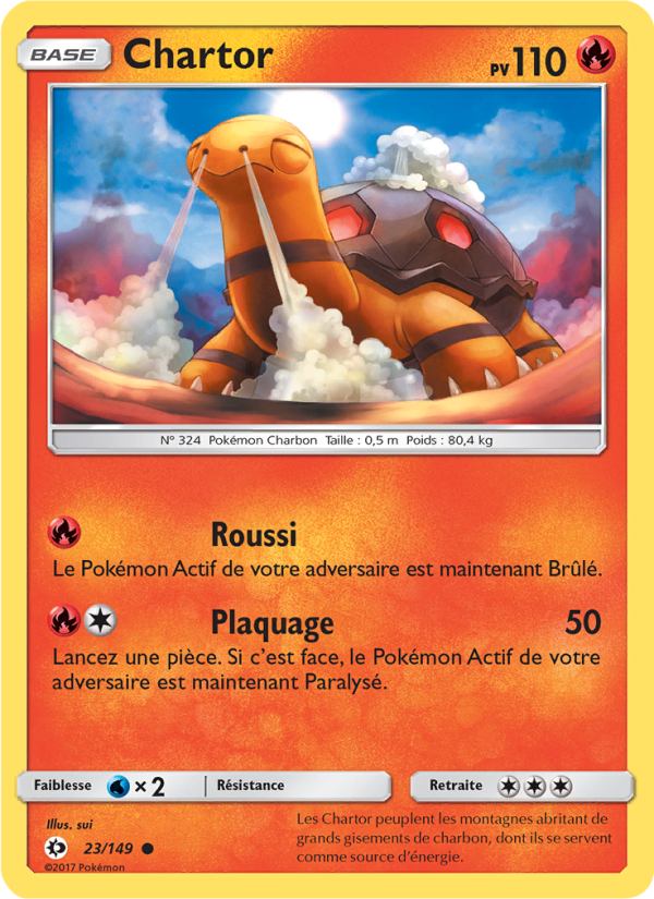 Chartor 23 — Soleil et Lune (French Pokémon TCG card)