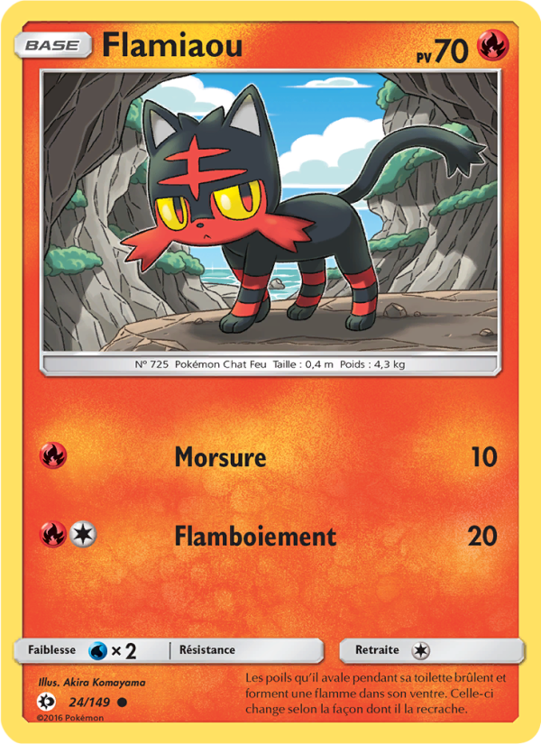 Flamiaou 24 — Soleil et Lune (French Pokémon TCG card)