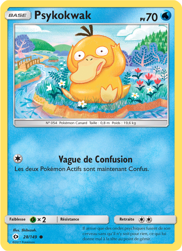 Psykokwak 28 — Soleil et Lune (French Pokémon TCG card)