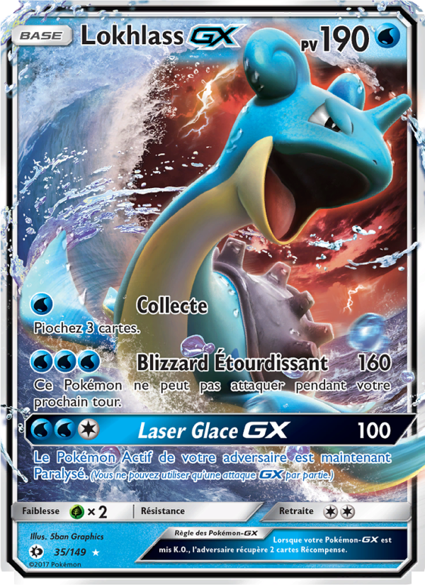 Lokhlass GX 35 — Soleil et Lune (French Pokémon TCG card)