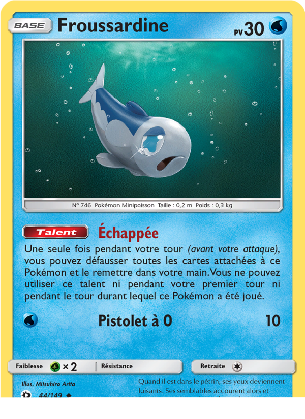 Froussardine 44 — Soleil et Lune (French Pokémon TCG card)