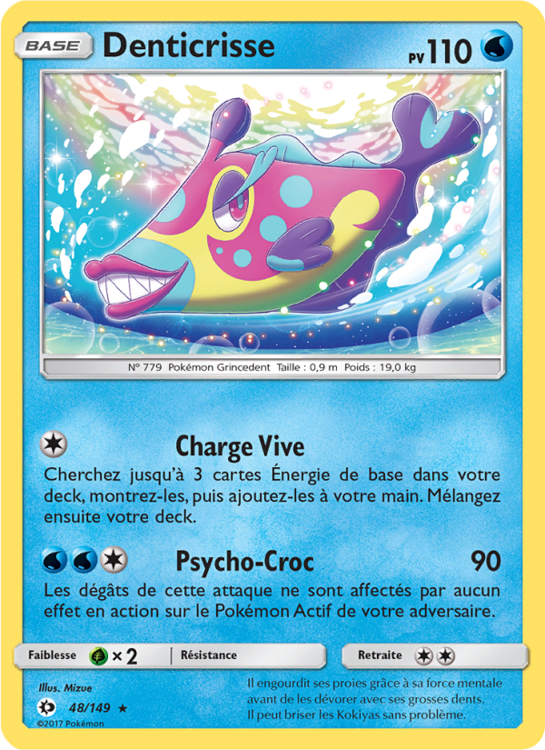 Denticrisse 48 — Soleil et Lune (French Pokémon TCG card)