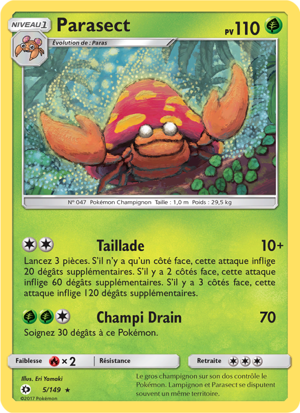 Parasect 5 — Soleil et Lune (French Pokémon TCG card)