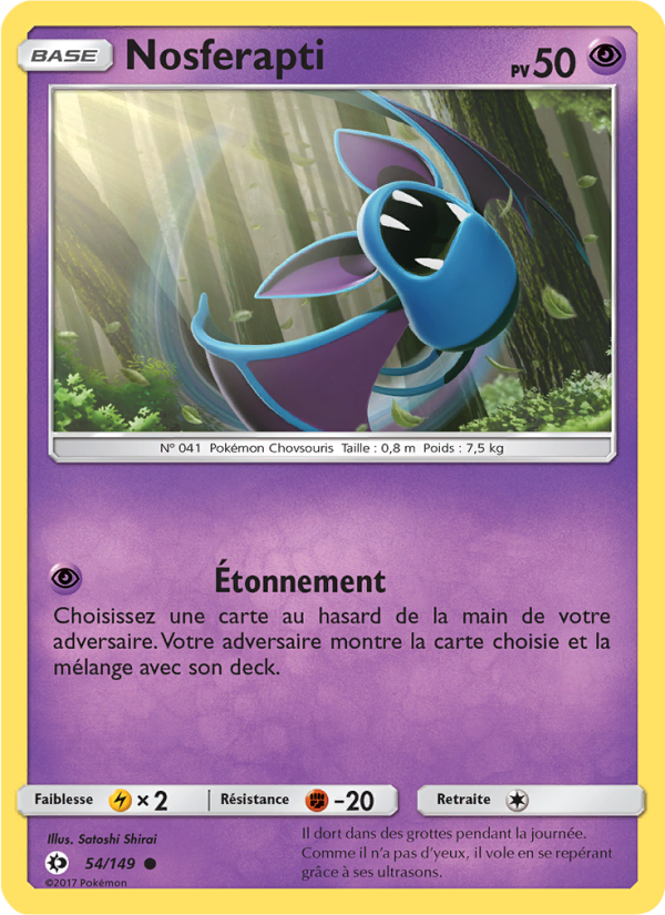 Nosferapti 54 — Soleil et Lune (French Pokémon TCG card)