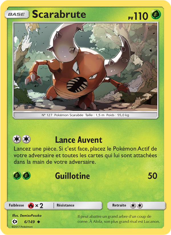 Scarabrute 6 — Soleil et Lune (French Pokémon TCG card)
