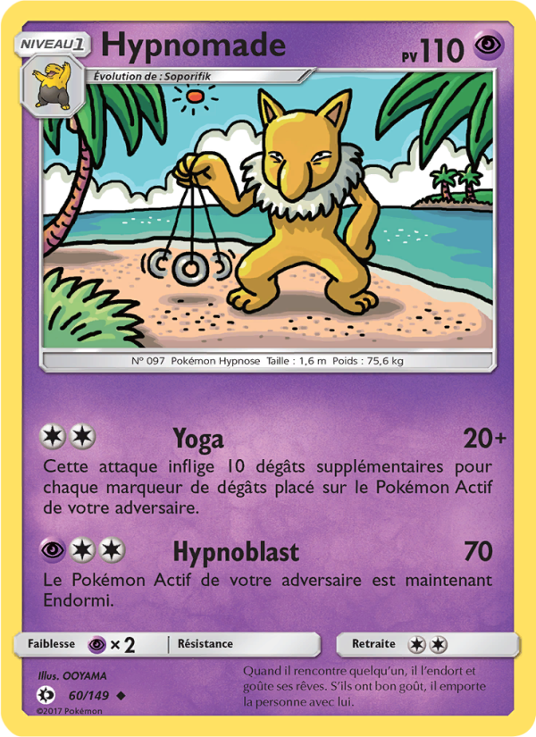 Hypnomade 60 — Soleil et Lune (French Pokémon TCG card)