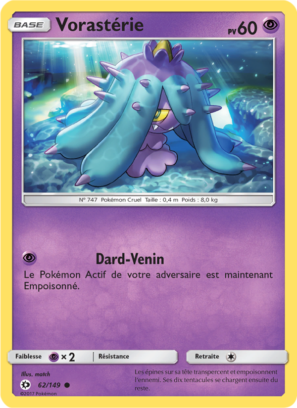 Vorastérie 62 — Soleil et Lune (French Pokémon TCG card)