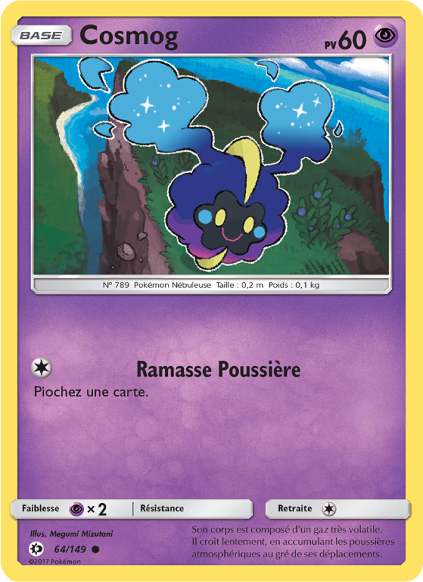 Cosmog 64 — Soleil et Lune (French Pokémon TCG card)