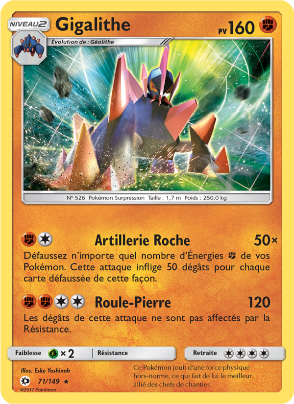 Gigalithe 71 — Soleil et Lune (French Pokémon TCG card)