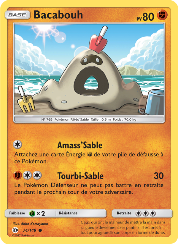 Bacabouh 74 — Soleil et Lune (French Pokémon TCG card)